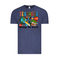 Vintage Denim teachers change the world Vintage Tee - NancyCooperArtShop