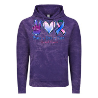 Cloud Purple Peace Love Cure Thyroid Cancer Vintage Hoodie - Jasminsmagicworld