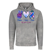 Cloud Rock Peace Love Cure Thyroid Cancer Vintage Hoodie - Jasminsmagicworld