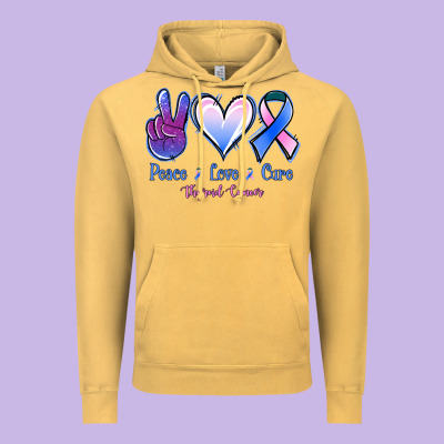 Peace Love Cure Thyroid Cancer Vintage Hoodie Designed By Jasminsmagicworld
