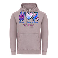 Vintage Zinc Peace Love Cure Thyroid Cancer Vintage Hoodie - Jasminsmagicworld