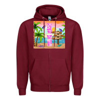 Burgundy feeling beachy Zipper Hoodie - TumblerDesignByShophia