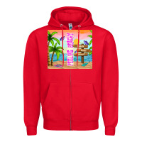 Red feeling beachy Zipper Hoodie - TumblerDesignByShophia