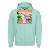 Seafoam feeling beachy Zipper Hoodie - TumblerDesignByShophia