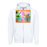 White feeling beachy Zipper Hoodie - TumblerDesignByShophia
