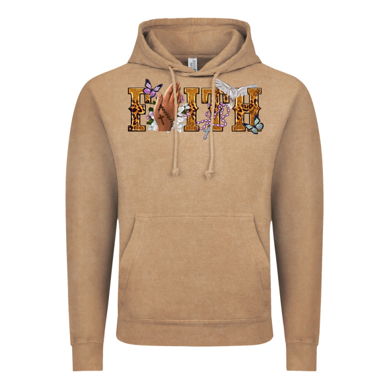 Faith With Praying Hands Vintage Hoodie by NancyCooperArtShop | Teevron
