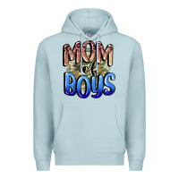 Blue Mist Mom of Boys Mother's Day Premium Hoodie - CowGirlArtShop