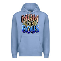 Colony Blue Mom of Boys Mother's Day Premium Hoodie - CowGirlArtShop