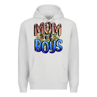 Dove Grey Mom of Boys Mother's Day Premium Hoodie - CowGirlArtShop