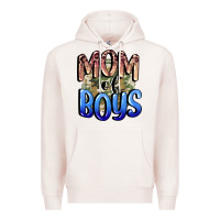 Pale Pink Mom of Boys Mother's Day Premium Hoodie - CowGirlArtShop