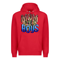 Red Mom of Boys Mother's Day Premium Hoodie - CowGirlArtShop