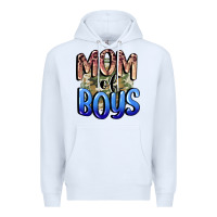 White Mom of Boys Mother's Day Premium Hoodie - CowGirlArtShop