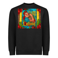 Black hundred percent latina strong woman Heavyweight Sweatshirt - Jasminsmagicworld
