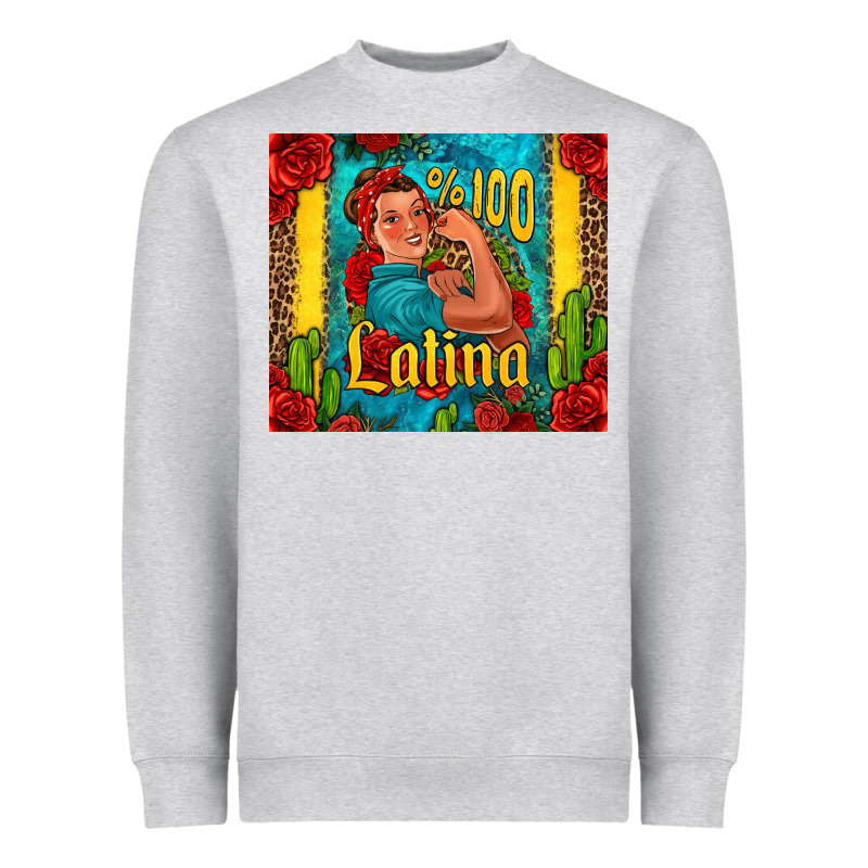 Hundred Percent Latina Strong Woman Heavyweight Sweatshirt by Jasminsmagicworld | Teevron