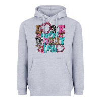 Heather Grey love more worry less olivia Heavyweight Hoodie - OliviaCreatesArt