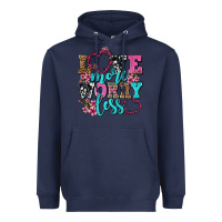 Navy love more worry less olivia Heavyweight Hoodie - OliviaCreatesArt