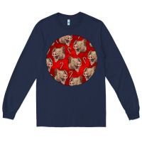 Navy christmas pig Long Sleeve Tee - LillyAllenDesigns