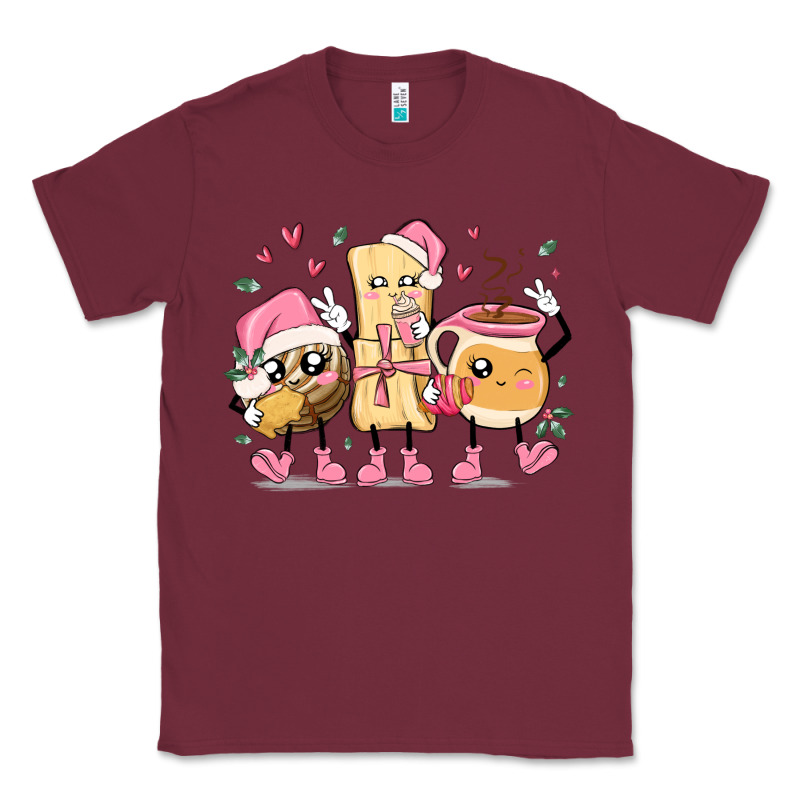 Mexican Christmas Pan Dulce Cartoon Characters Classic Tee by MaliasSmallBusiness | Teevron