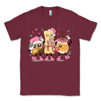 Burgundy mexican christmas pan dulce cartoon characters Classic Tee - MaliasSmallBusiness