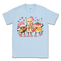 Dusty Blue mexican christmas pan dulce cartoon characters Classic Tee - MaliasSmallBusiness