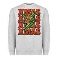 Heather Grey xmas lightning bolt Heavyweight Sweatshirt - Jasminsmagicworld