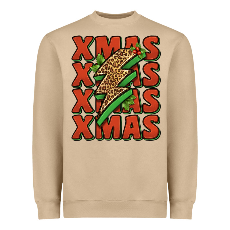 Xmas Lightning Bolt Heavyweight Sweatshirt by Jasminsmagicworld | Teevron