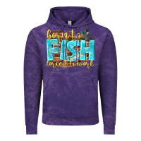Cloud Purple born to fish forced to work Vintage Hoodie - NancyCooperArtShop