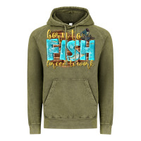 Vintage Olive born to fish forced to work Vintage Hoodie - NancyCooperArtShop
