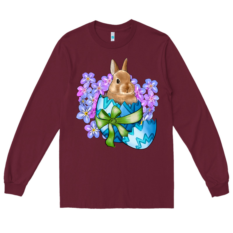 Easter Bunny Egg Flowers Long Sleeve Tee by RanaPortraitStore | Teevron