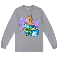 Heather Grey easter bunny egg flowers Long Sleeve Tee - RanaPortraitStore