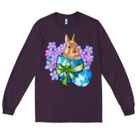 Plum easter bunny egg flowers Long Sleeve Tee - RanaPortraitStore