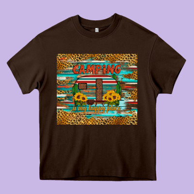 Camping Is My Happy Place Heavy Core Tee Designed By Artiststas