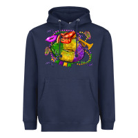 Navy mardi gras lips olivia Heavyweight Hoodie - OliviaCreatesArt