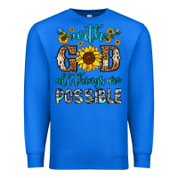 True Royal with god all things are possible Premium Sweatshirt - OliviaCreatesArt