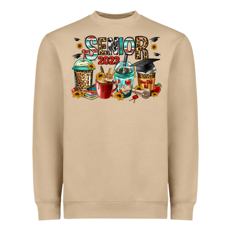 Senior 2023 Coffee Cups Heavyweight Sweatshirt by Jasminsmagicworld | Teevron
