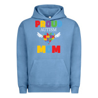 Pigment Pebble Blue lil autism mom Urban Hoodie - CowhideDigitalArt