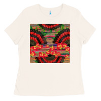 Bone spanish hand fan seamless pattern Ladies Tee - BundleAndBundleShop