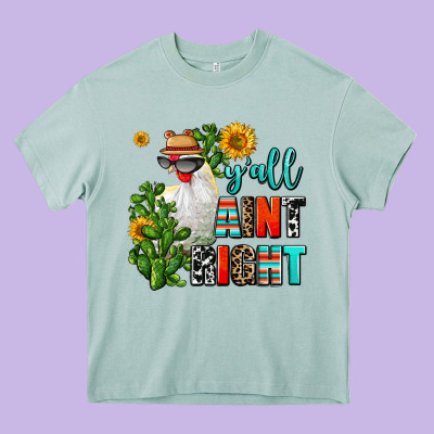 Y'all Aint Right Heavy Core Tee Designed By Adodesignshop