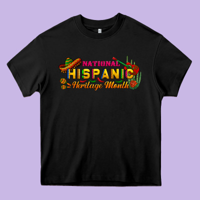 National Hispanic Heritage Month Heavy Core Tee Designed By Bundleandbundleshop