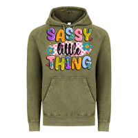 Vintage Olive sassy little thing Vintage Hoodie - MaliasSmallBusiness
