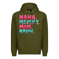 Army Green Mama Mommy Mom bruh Mother's Day Premium Hoodie - CowGirlArtShop