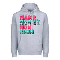 Heather Grey Mama Mommy Mom bruh Mother's Day Premium Hoodie - CowGirlArtShop