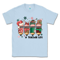 Dusty Blue teacher christmas Classic Tee - MaliasSmallBusiness