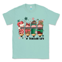 Seafoam teacher christmas Classic Tee - MaliasSmallBusiness