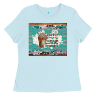 Baby Blue iced coffee because my sarcasm need to stay hydrated Ladies Tee - Artiststas