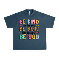 Midnight Navy be kind be brave be true be happy be you Urban Heavy Tee - MaliasSmallBusiness