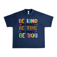 Navy be kind be brave be true be happy be you Urban Heavy Tee - MaliasSmallBusiness