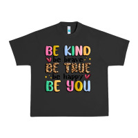 Pigment Black be kind be brave be true be happy be you Urban Heavy Tee - MaliasSmallBusiness