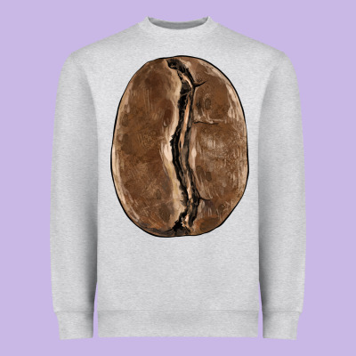 Coffee Bean Heavyweight Sweatshirt Designed By Barkaloodesign
