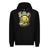 Black softball mom Premium Hoodie - JahusDesignShop